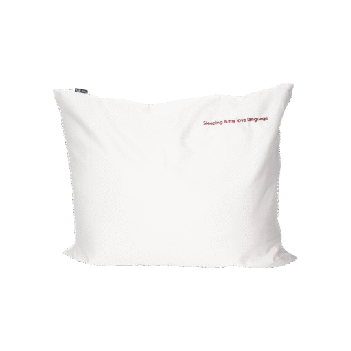 Sõnumiga Padjapüür "Sleeping is my love language"