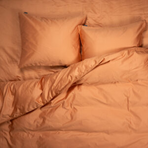 Premium Satään Voodipesukomplekt Kahvatuoranž